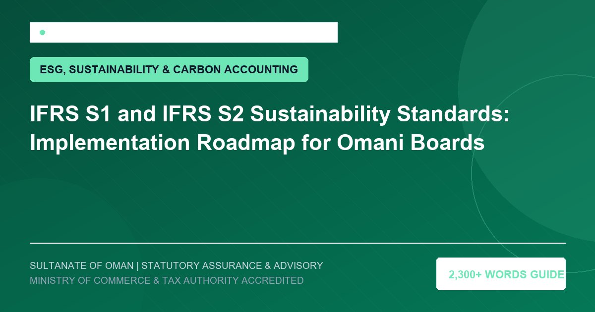 IFRS S1 and IFRS S2 Sustainability Standards: Implementation Roadmap for Omani Boards - Muscat Auditing and Accounting Services Oman