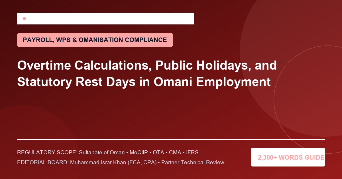 Overtime Calculations, Public Holidays, and Statutory Rest Days in Omani Employment - Muscat Auditing & Accounting Services Oman