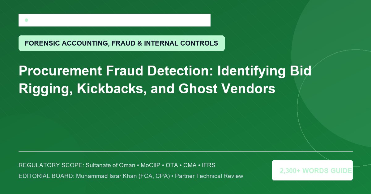 Procurement Fraud Detection: Identifying Bid Rigging, Kickbacks, and Ghost Vendors - Muscat Auditing & Accounting Services Oman